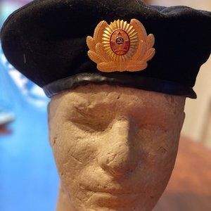 Authentic Soviet Era Naval Infantry Marines black beret (1982)